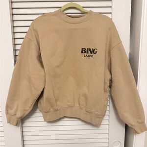 Anine Bing - Jaci Sweatshirt Bing LA in Sand